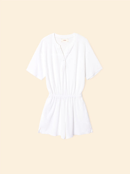 White Evert Terry Romper