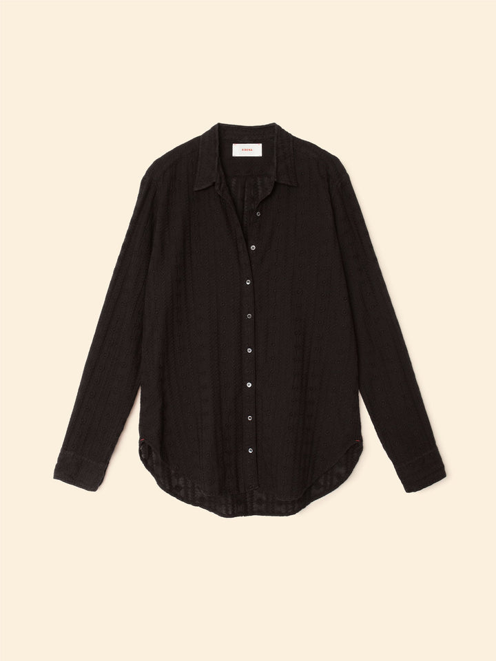 X2503 Shirt Black Beau Embroidered Shirt Black Beau Embroidered Shirt