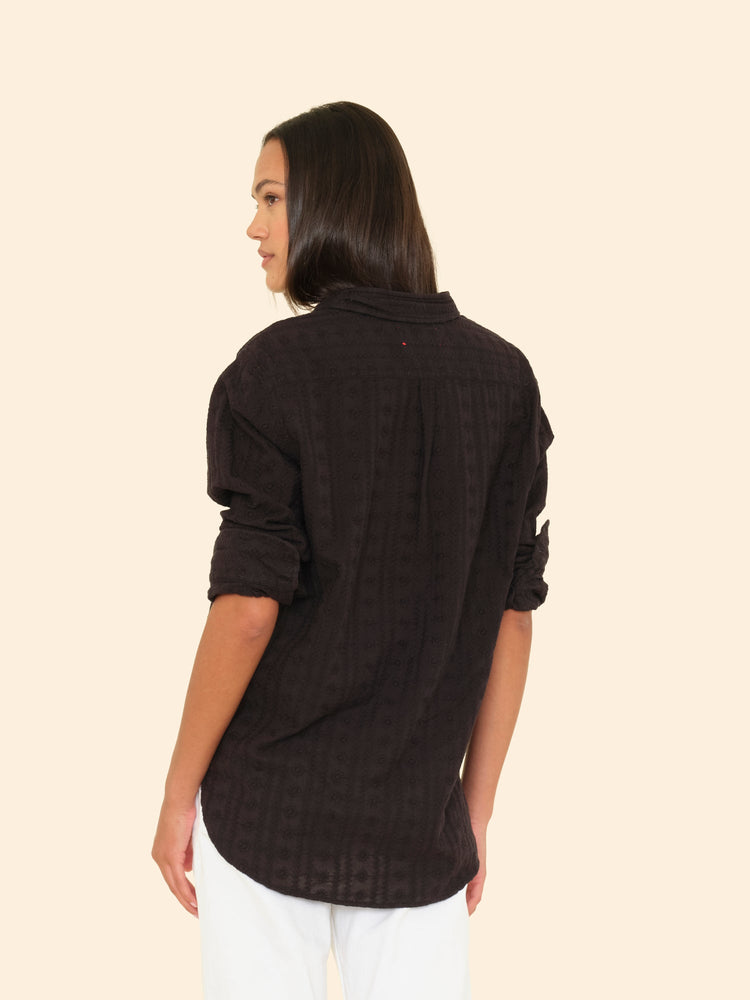 X2503 Shirt Black Beau Embroidered Shirt Black Beau Embroidered Shirt