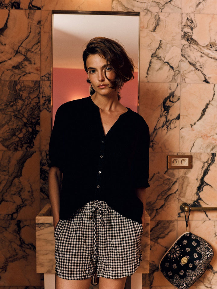 X2503 Shirt Black Eden Embroidered Shirt Black Eden Embroidered Shirt