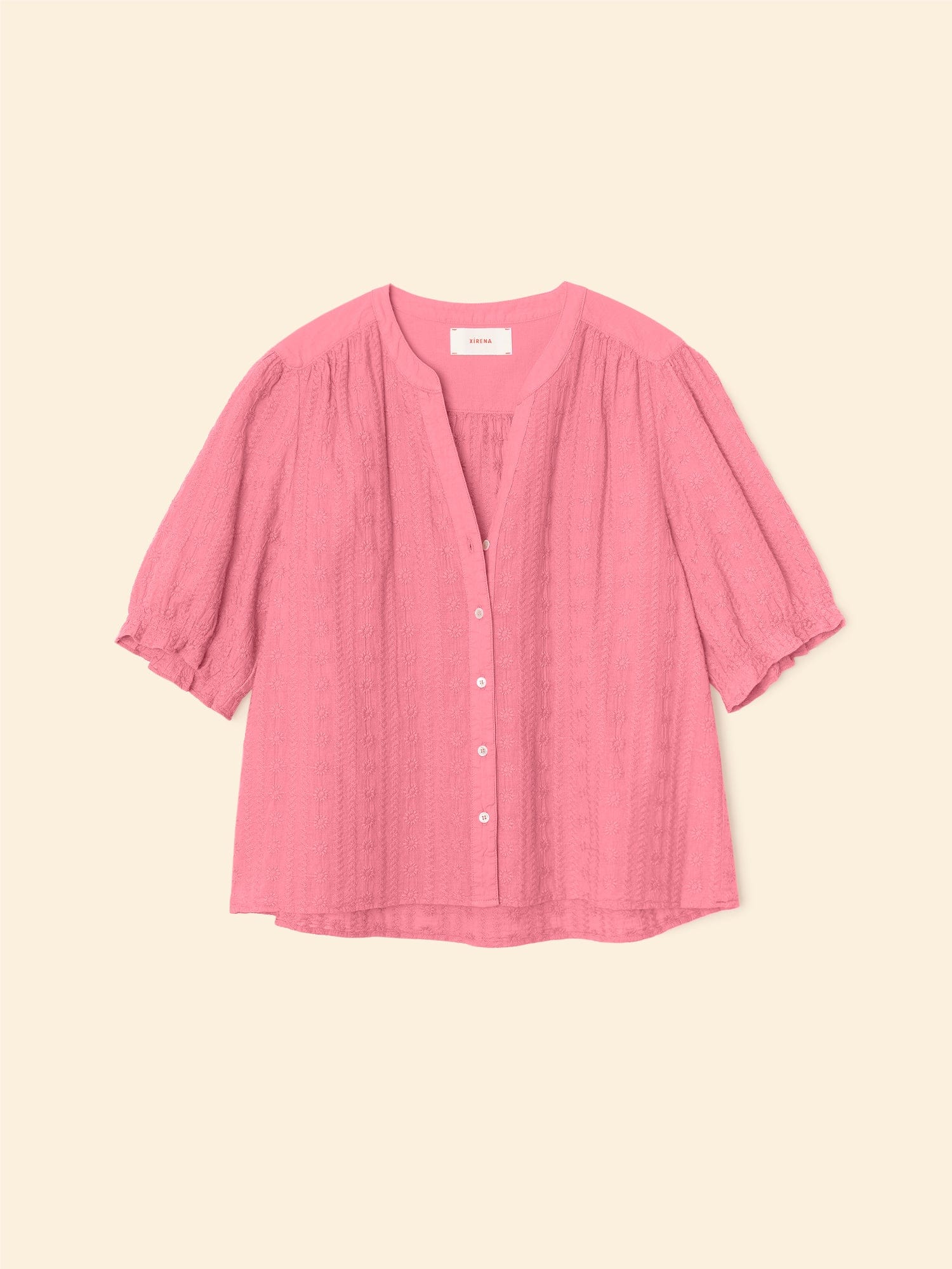 Pink Clay Eden Embroidered Shirt