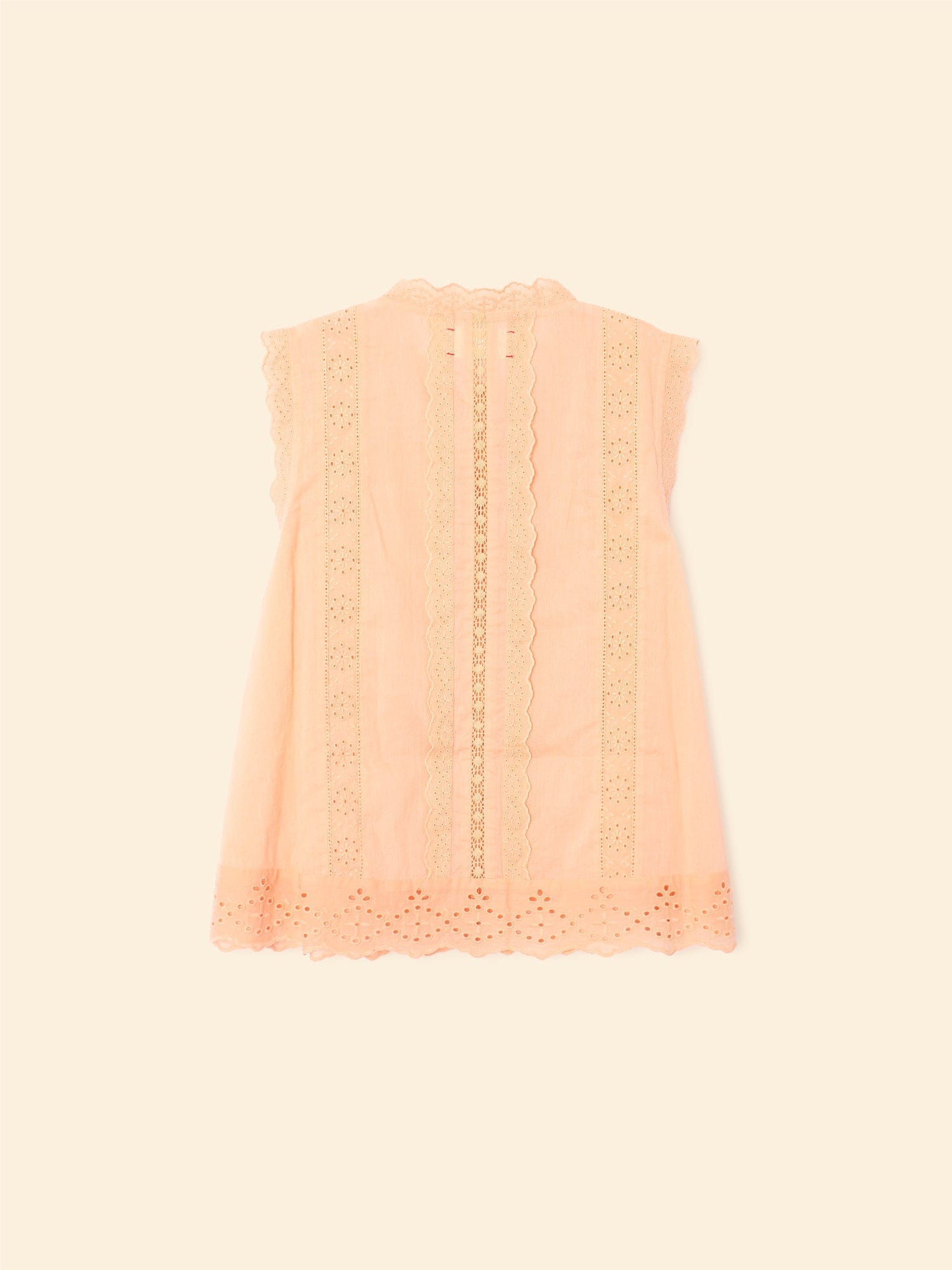 【Raucohouse】Mira slim frill T-shirt Soft Peach Lara Shirt