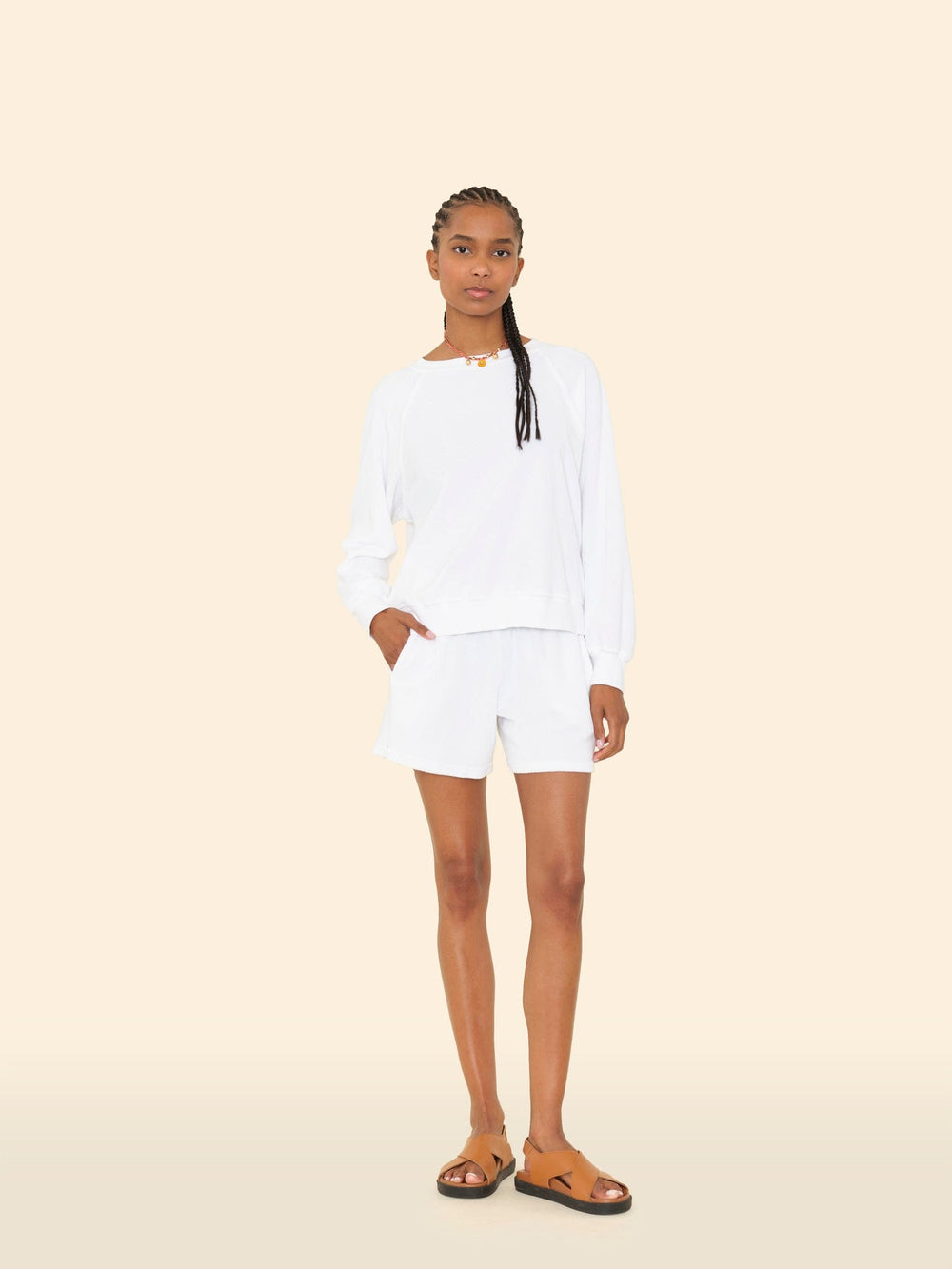 X2503 Short White Shayden Terry Short White Shayden Terry Short