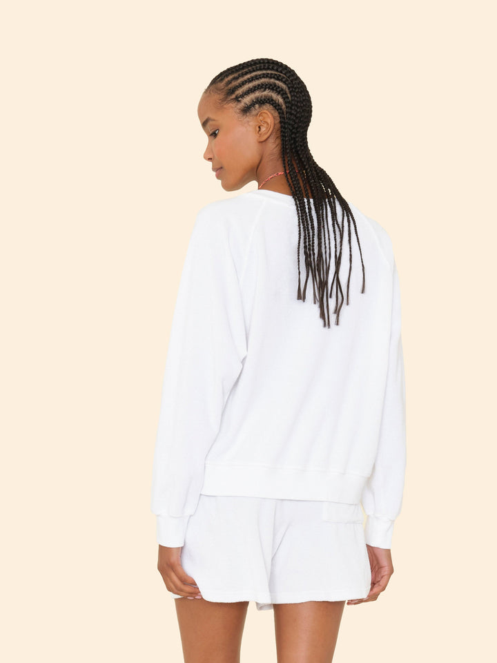 X2503 Sweatshirt White Hopper Terry Sweatshirt White Hopper Terry Sweatshirt