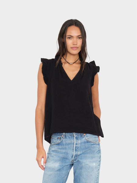 Black Bex Gauze Top