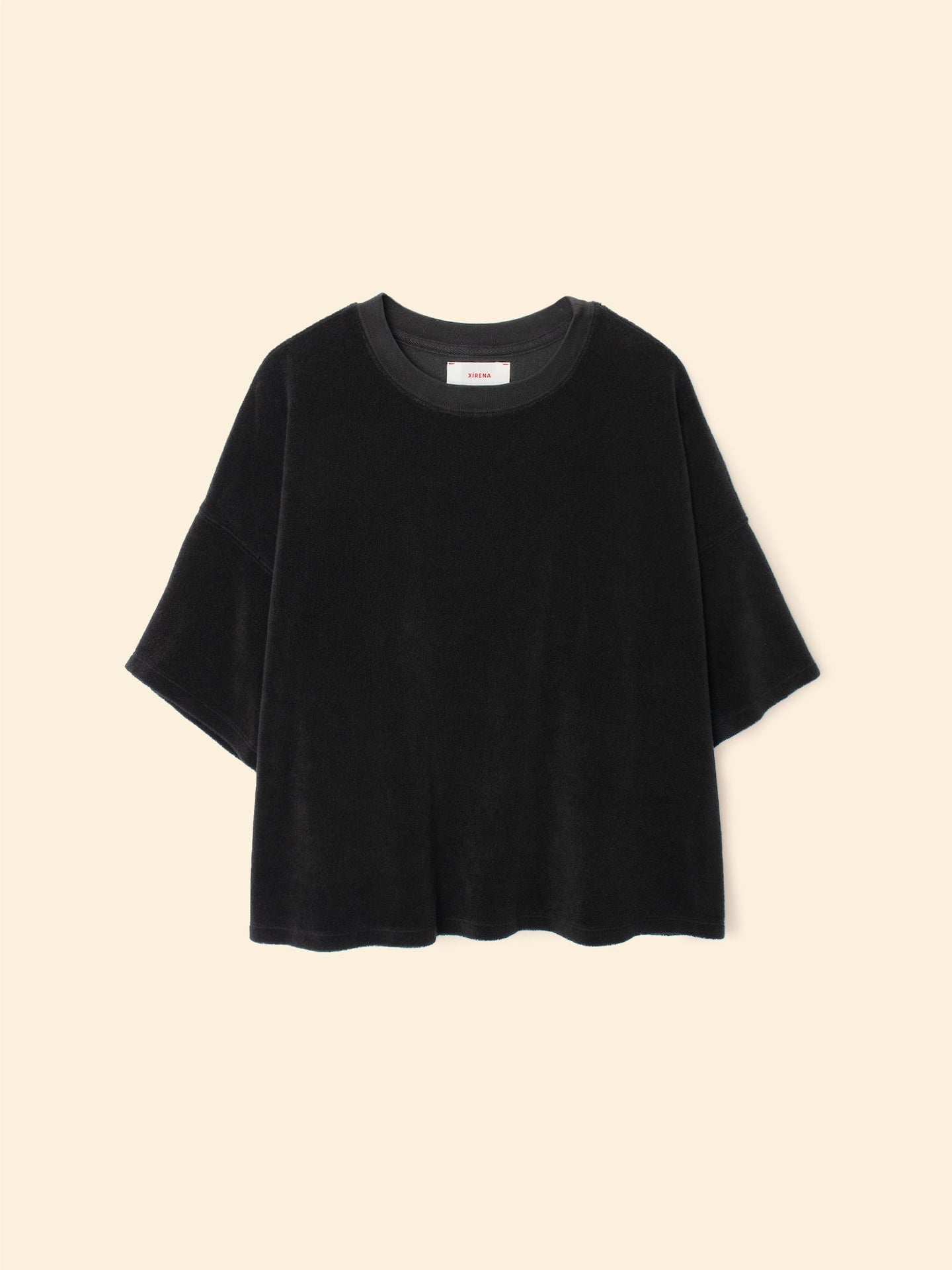X2503 Top Black Roe Terry Sweatshirt Black Roe Terry Sweatshirt