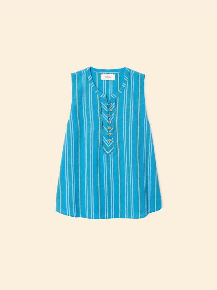 X2503 Top Castaway Blue Twyla Top Castaway Blue Twyla Top