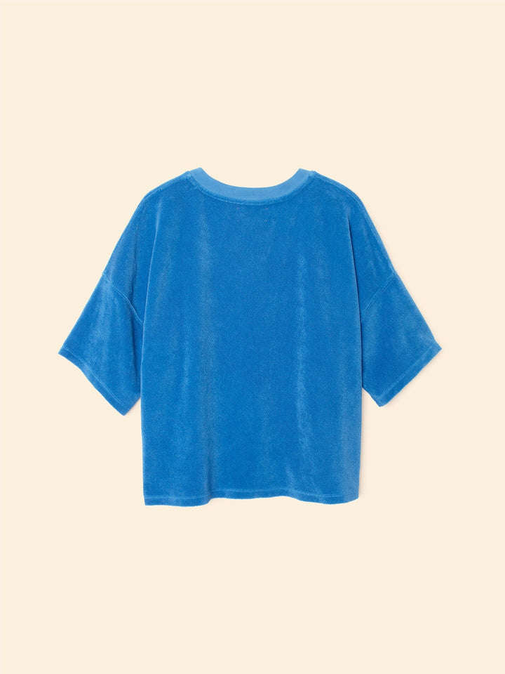 X2503 Top Fiji Blue Roe Terry Sweatshirt Fiji Blue Roe Terry Sweatshirt
