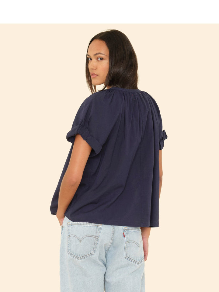 X2503 Top Navy Calla Top Navy Calla Top