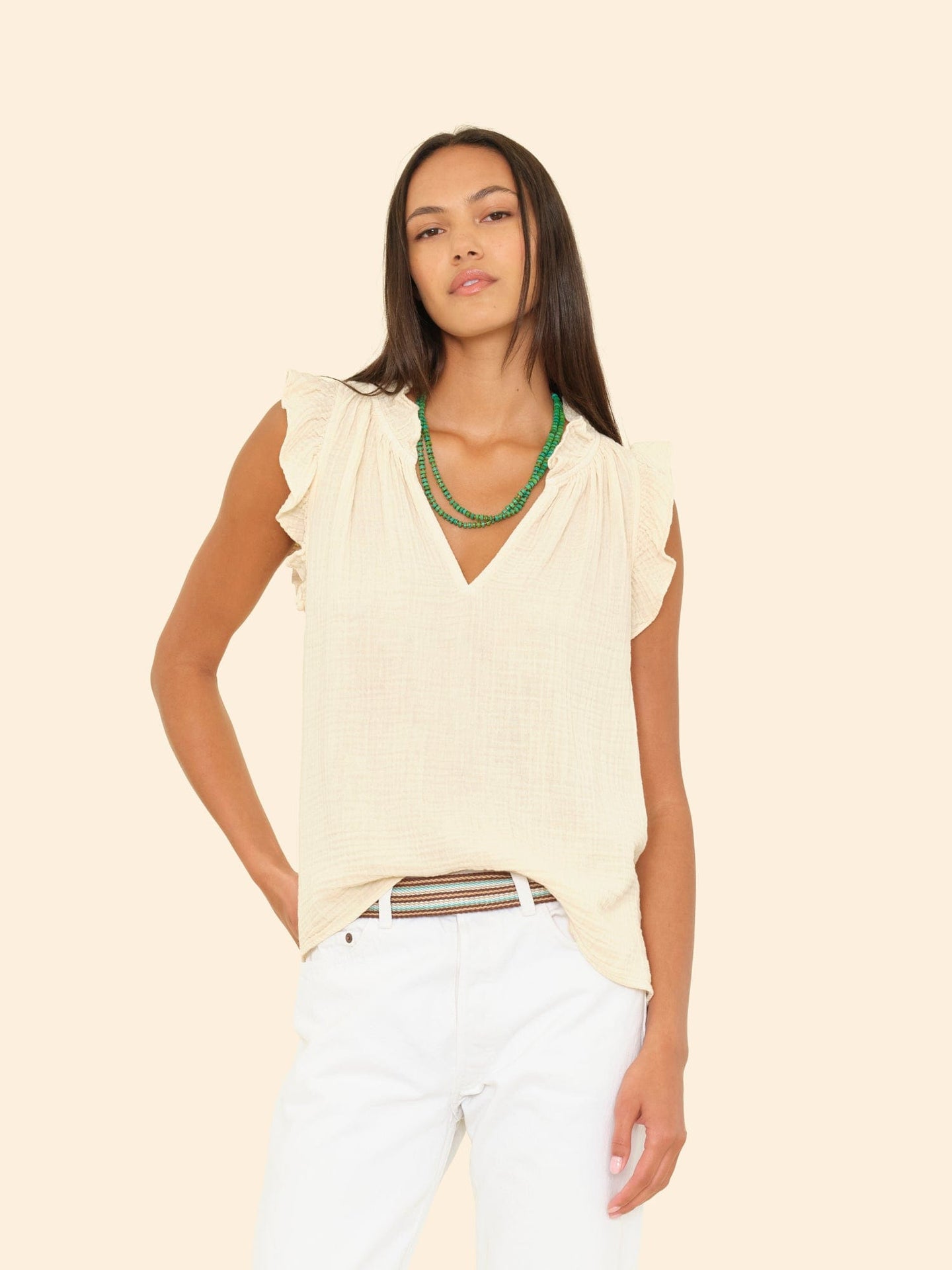 X2503 Top Oysterette Bex Gauze Top Oysterette Bex Gauze Top