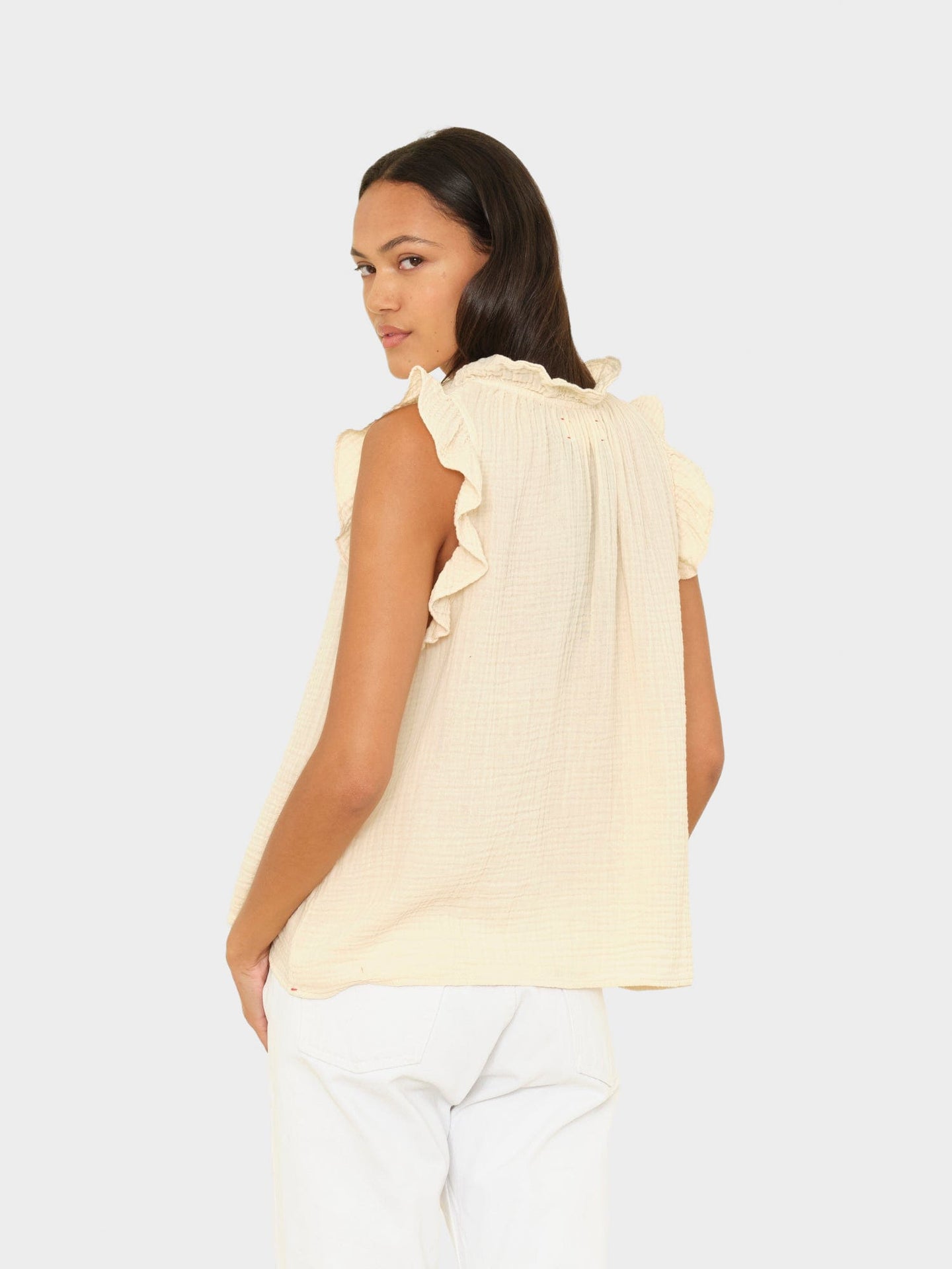 X2503 Top Oysterette Bex Gauze Top Oysterette Bex Gauze Top