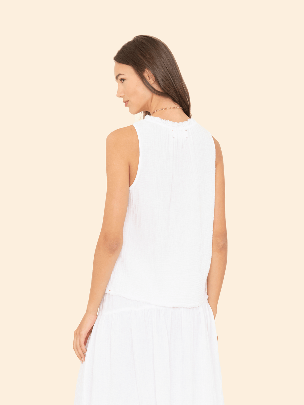 X2503 Top White Rosie Top White Rosie Top