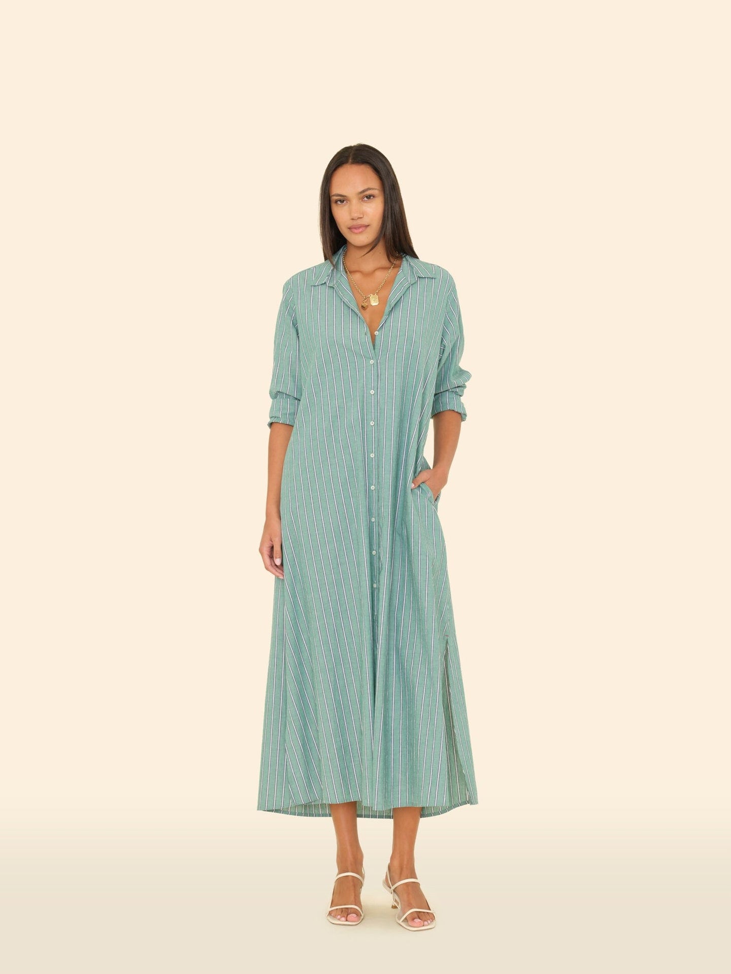 X2505 Dress Cilantro Stripe Boden Dress Cilantro Stripe Boden Dress