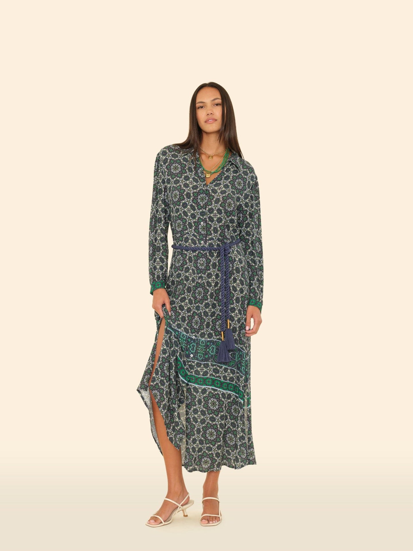 X2505 Dress Navy Tile Annabelle Dress Navy Tile Annabelle Dress