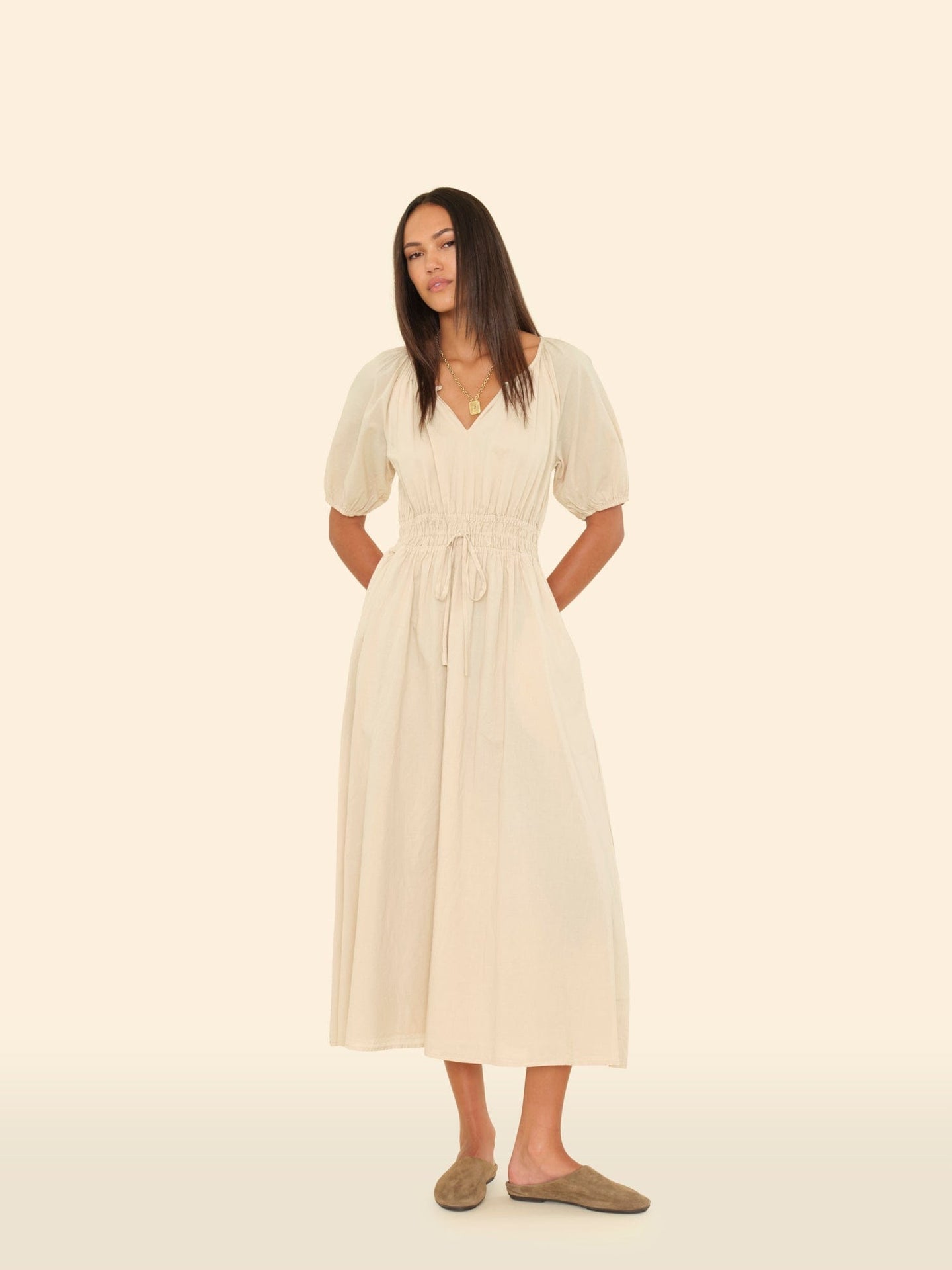 X2505 Dress Parchment Emeline Dress Parchment Emeline Dress