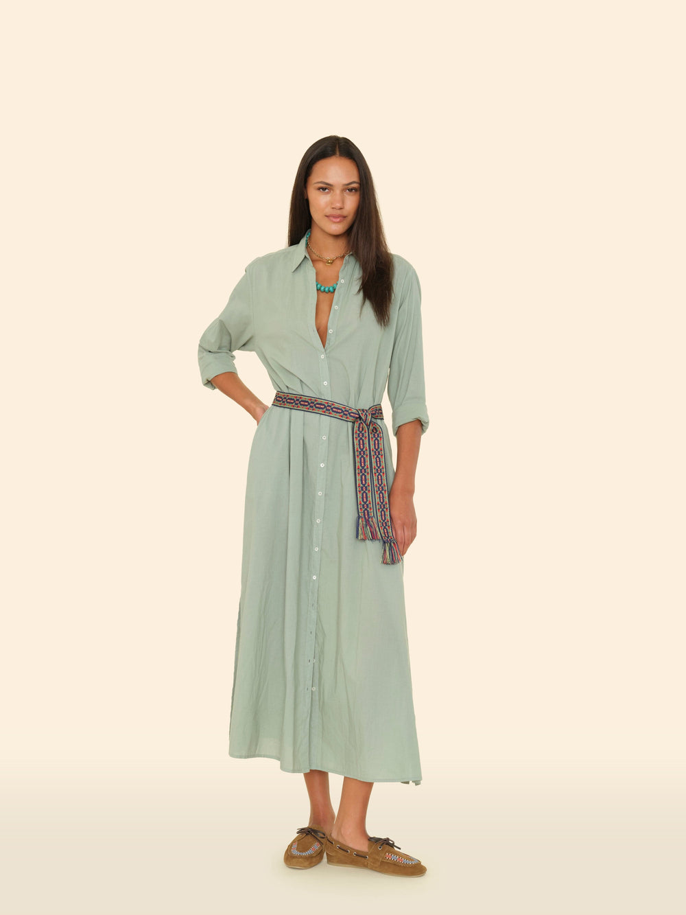X2505 Dress Sage Leaf Boden Dress Sage Leaf Boden Dress