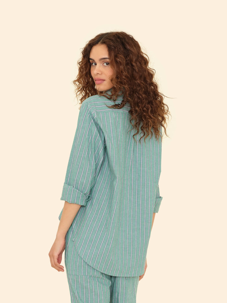 X2505 Shirt Cilantro Stripe Beau Shirt Cilantro Stripe Beau Shirt
