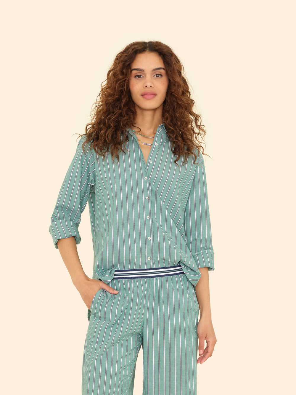 X2505 Shirt Cilantro Stripe Beau Shirt Cilantro Stripe Beau Shirt
