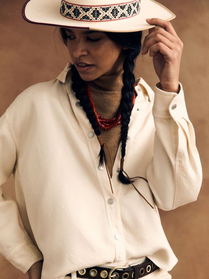 X2505 Shirt Ecru Gia Denim Shirt Ecru Gia Denim Shirt