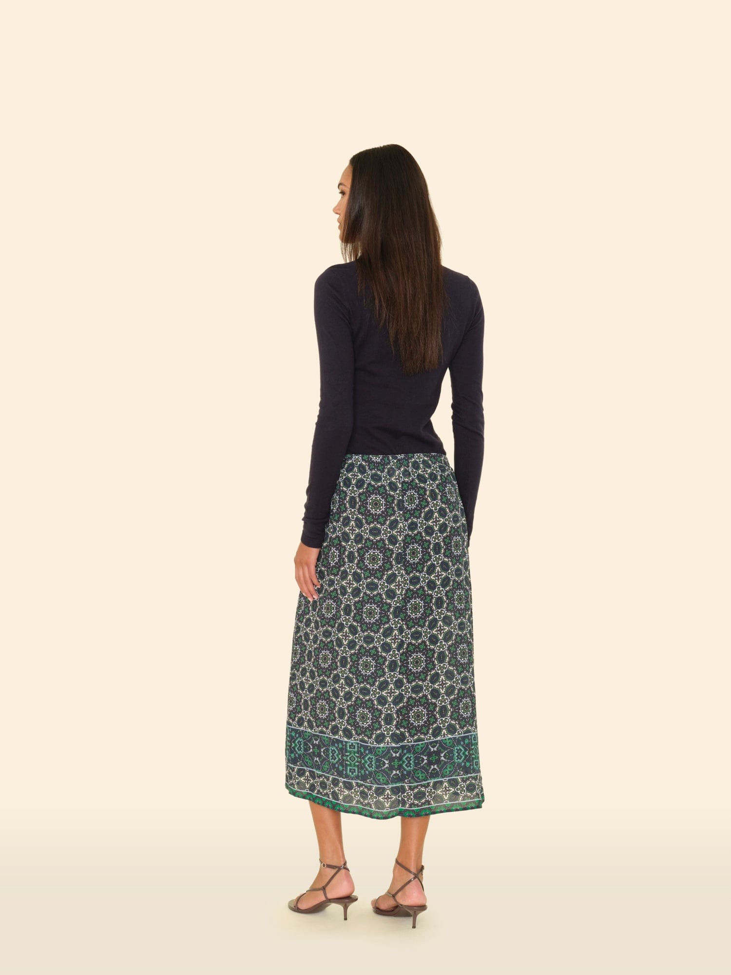 Navy Tile Yana Skirt