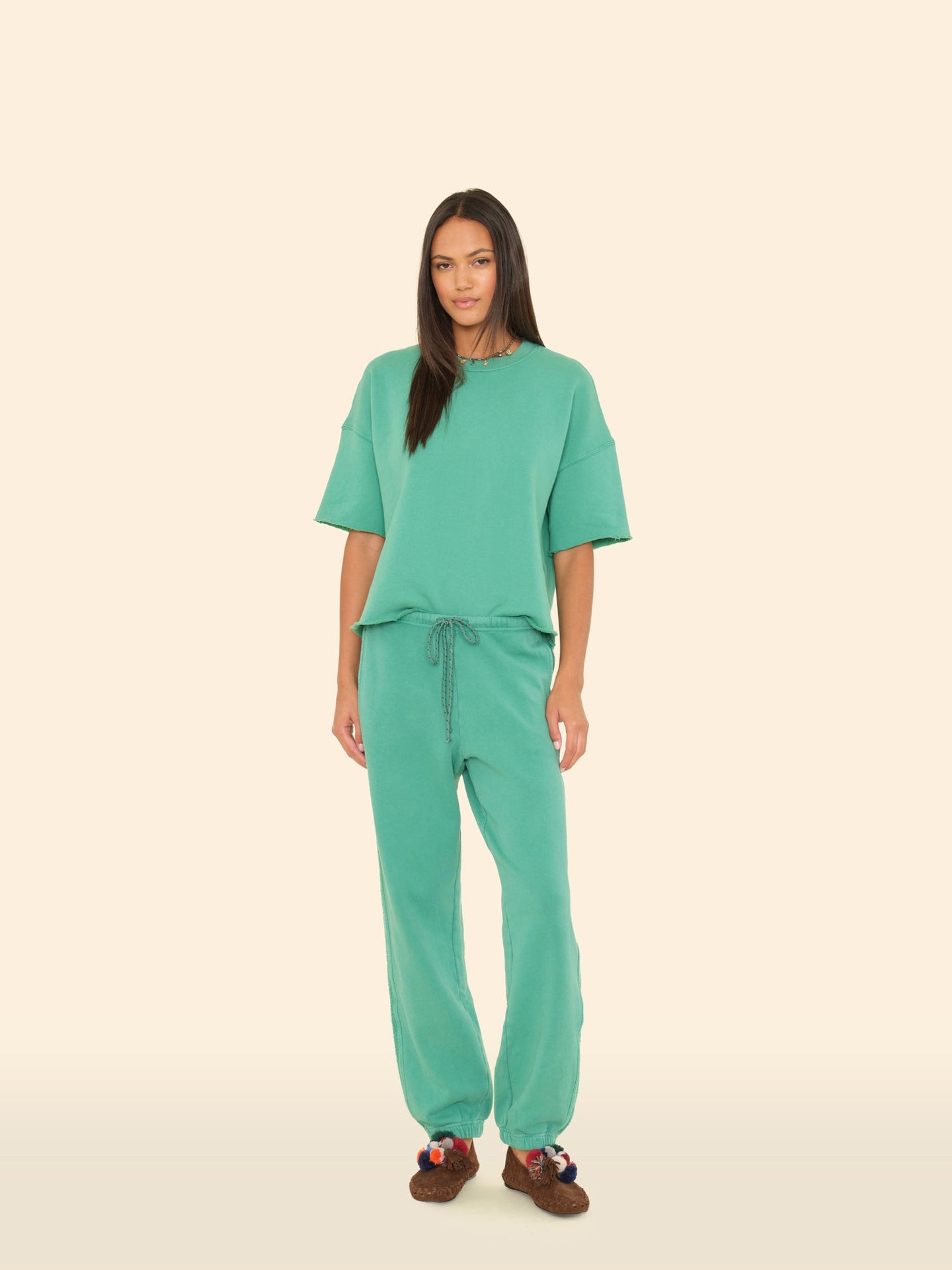 X2505 Sweatpant Field Green Hemming Sweatpant Field Green Hemming Sweatpant