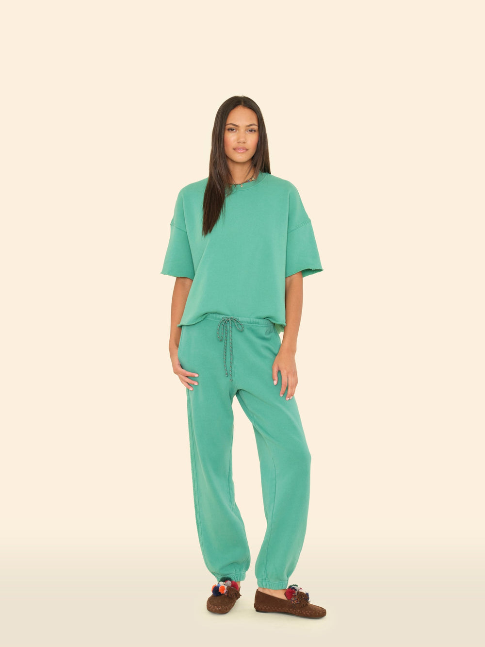 X2505 Sweatpant Field Green Hemming Sweatpant Field Green Hemming Sweatpant