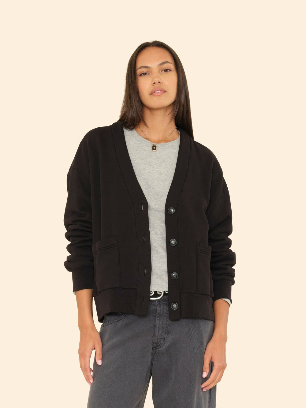 X2505 Sweatshirt Black Benny Cardigan Black Benny Cardigan
