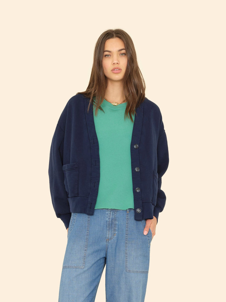 X2505 Sweatshirt Navy Benny Cardigan Navy Benny Cardigan