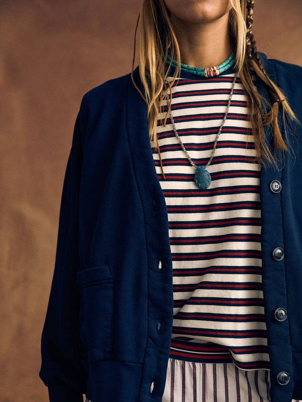 X2505 Sweatshirt Navy Benny Cardigan Navy Benny Cardigan