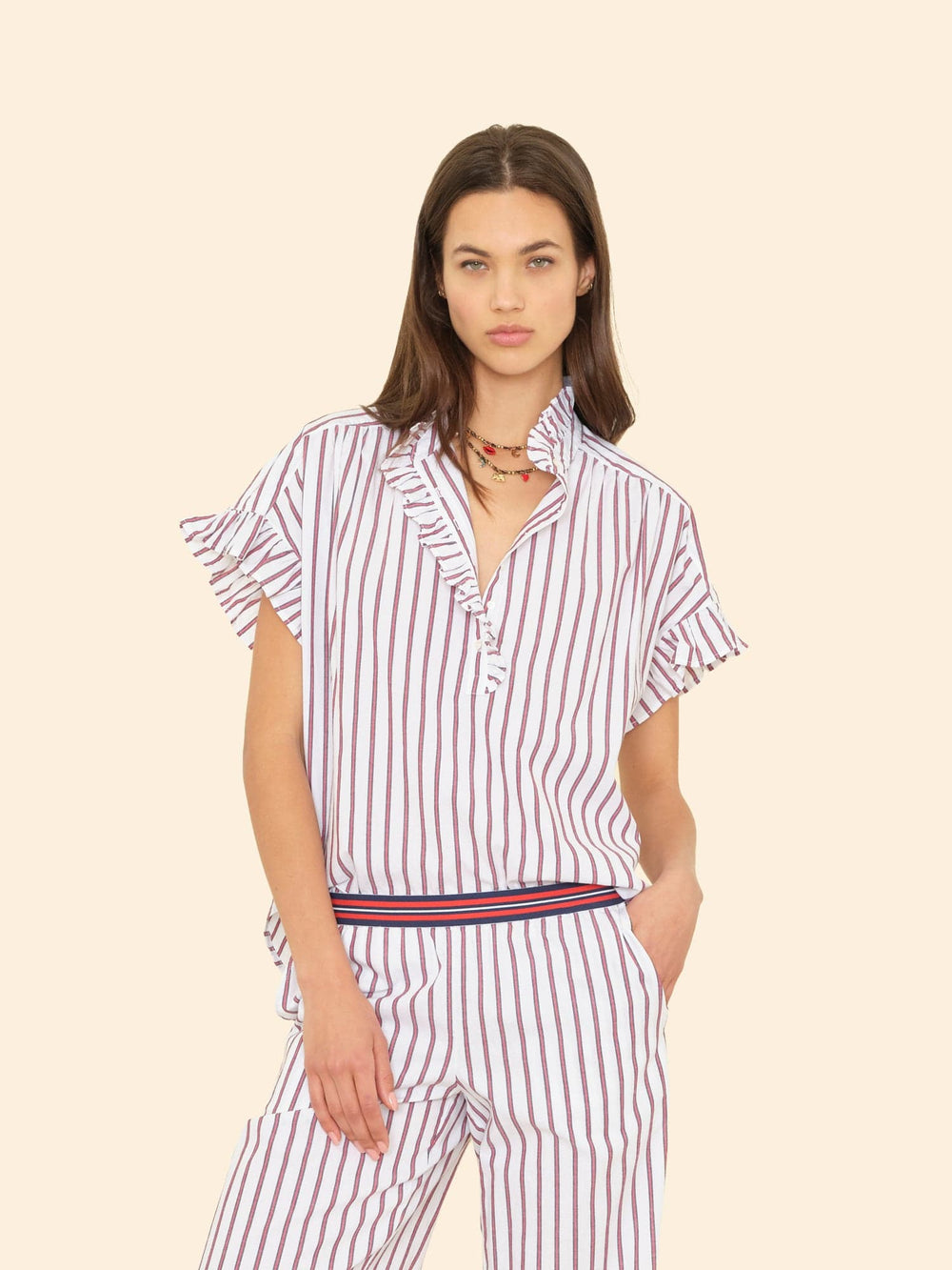 X2505 Top Peppermint Stripe Brie Top Peppermint Stripe Brie Top