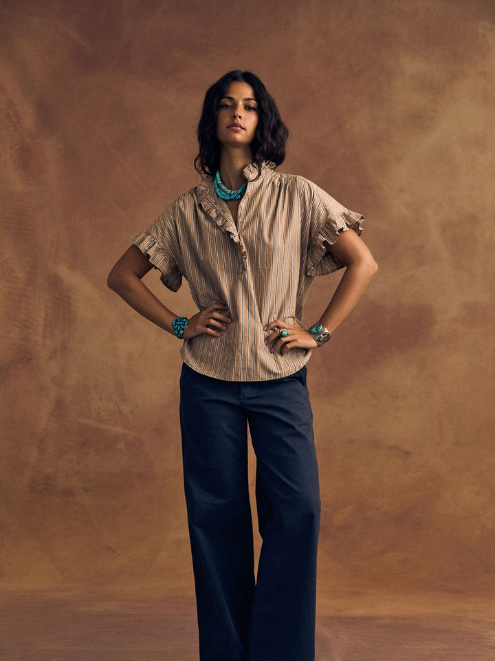 X2505 Top Toffee Stripe Brie Top Toffee Stripe Brie Top