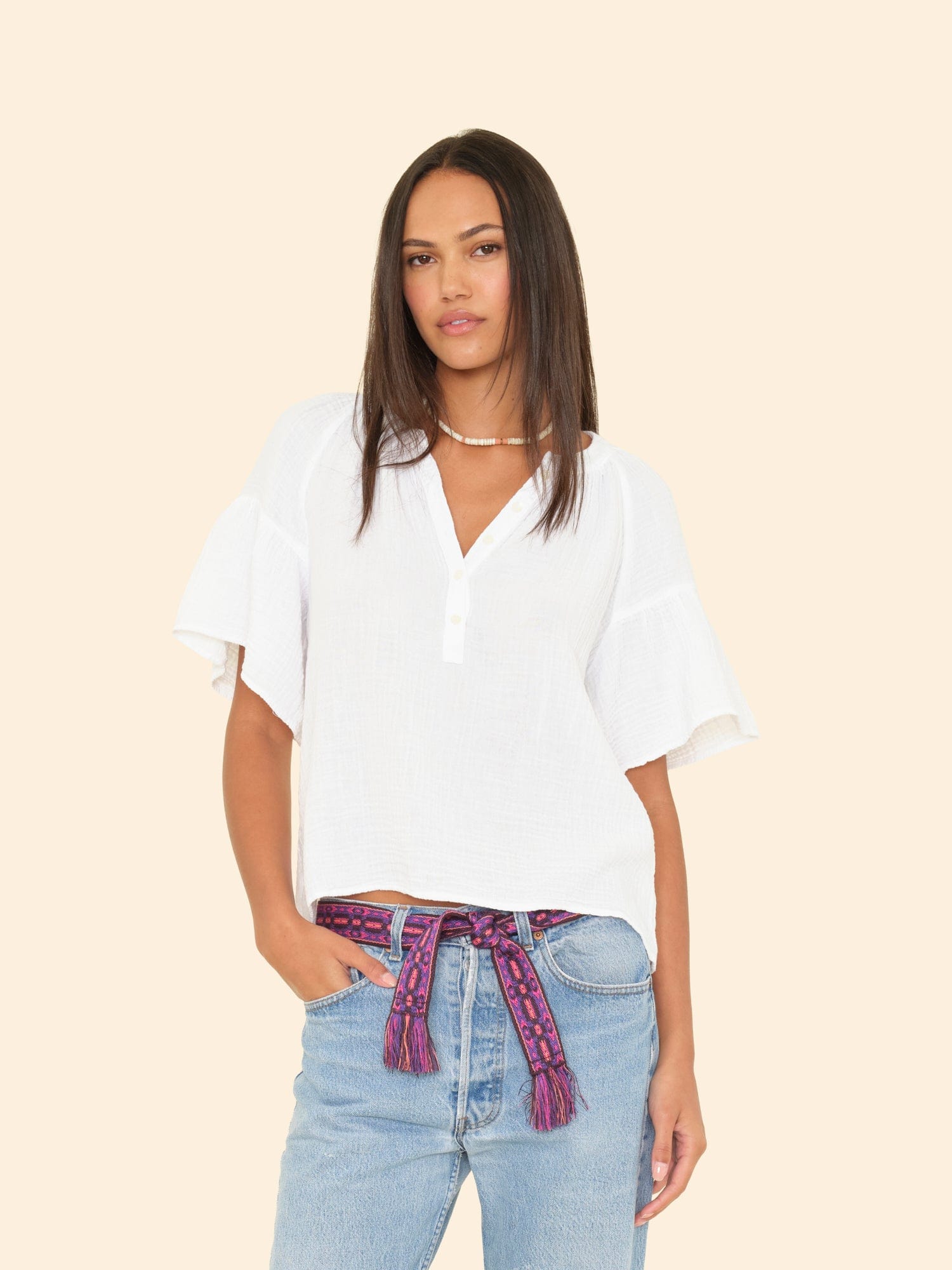 【rosymonster】odango blouse White rosymonster】odango blouse White - メルカリ