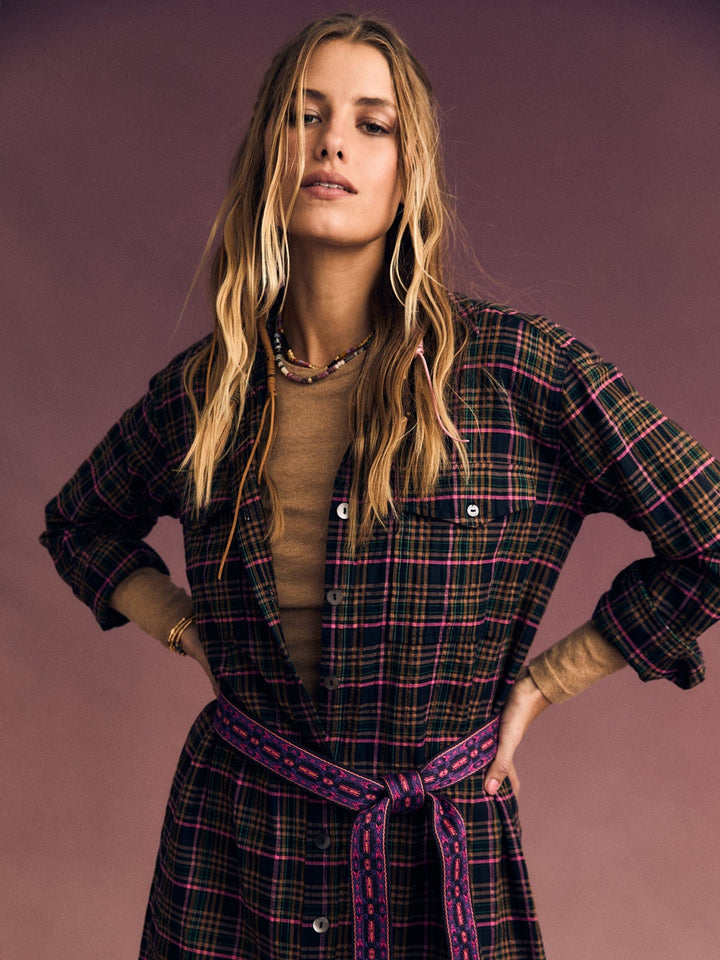 X2506 Dress Espresso Plaid Natalie Dress Espresso Plaid Natalie Dress