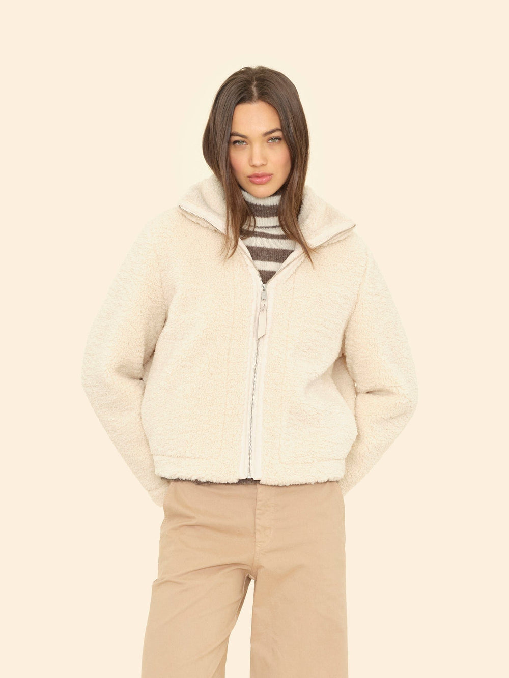 X2506 Jacket Cream Dree Bomber Jacket Cream Dree Bomber Jacket