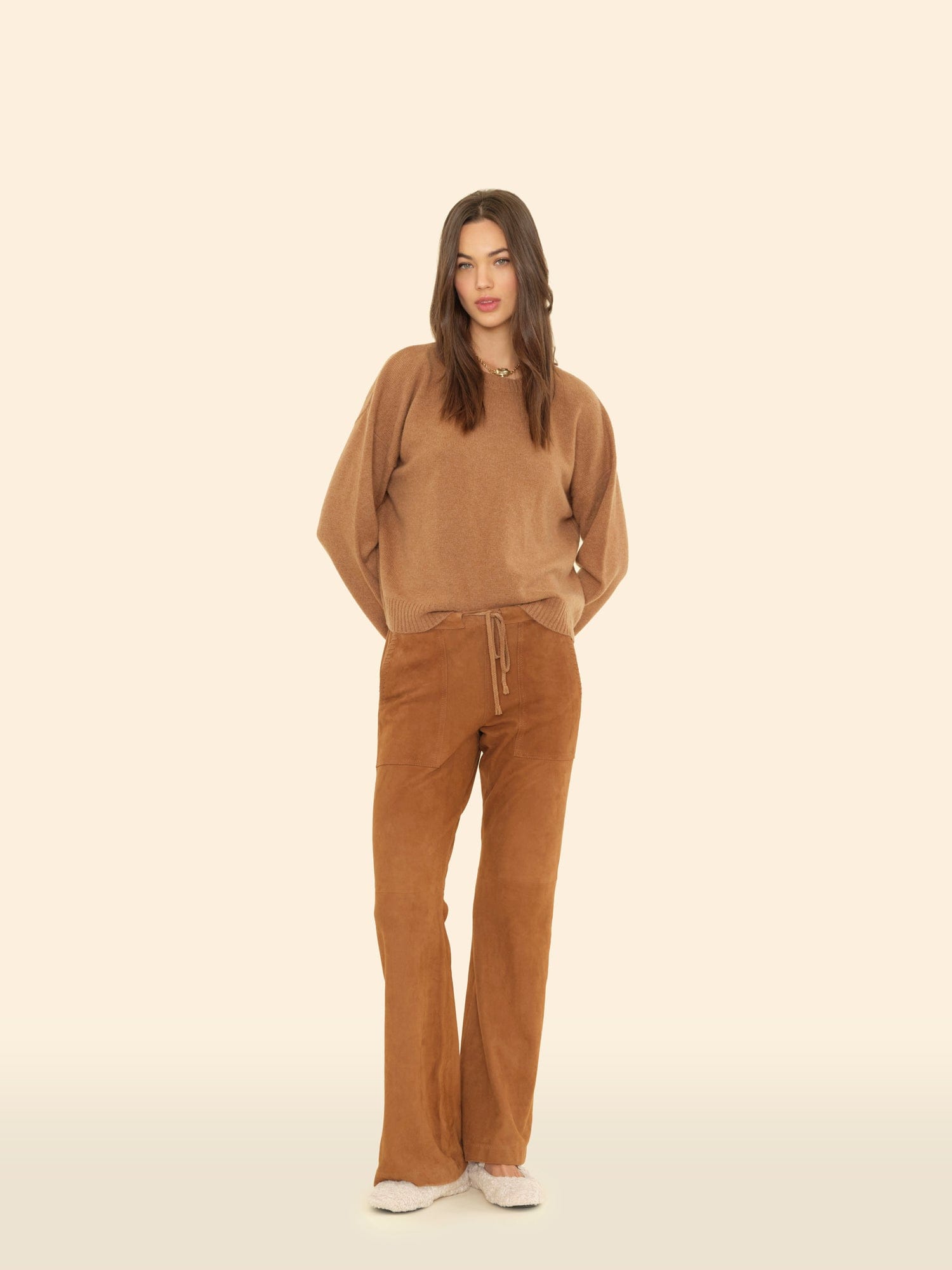 未使用 POST O'ALLS Brown Suede Pants USA製 FAUX SUEDE PANTS - Chocolate brown | ZARA United States