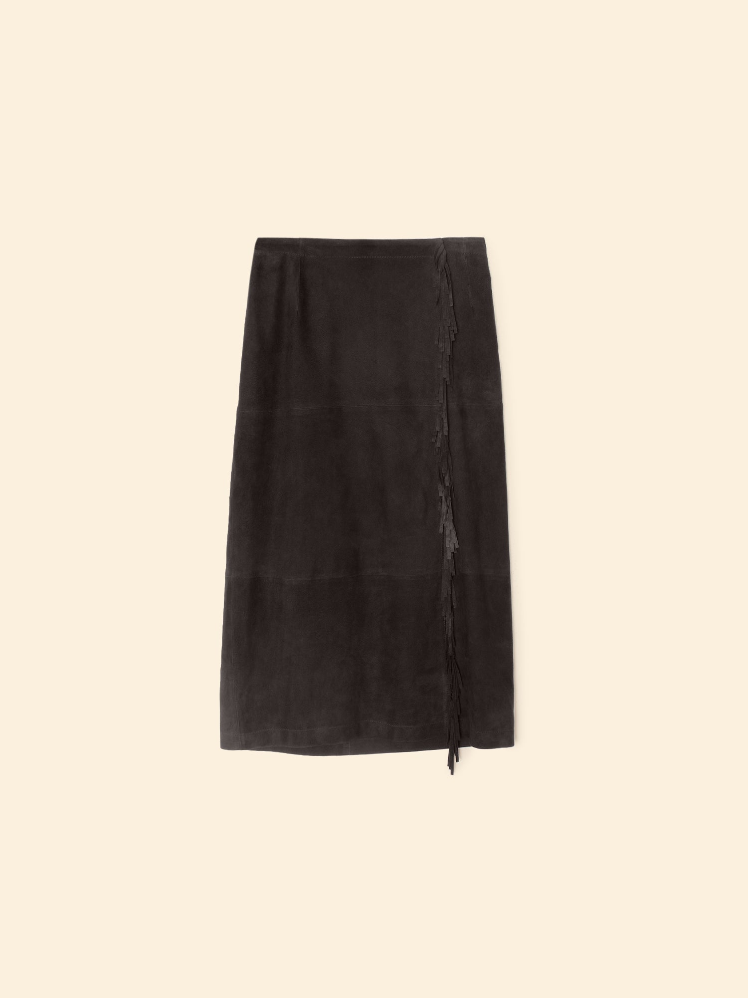 Black Bonnie Suede Skirt