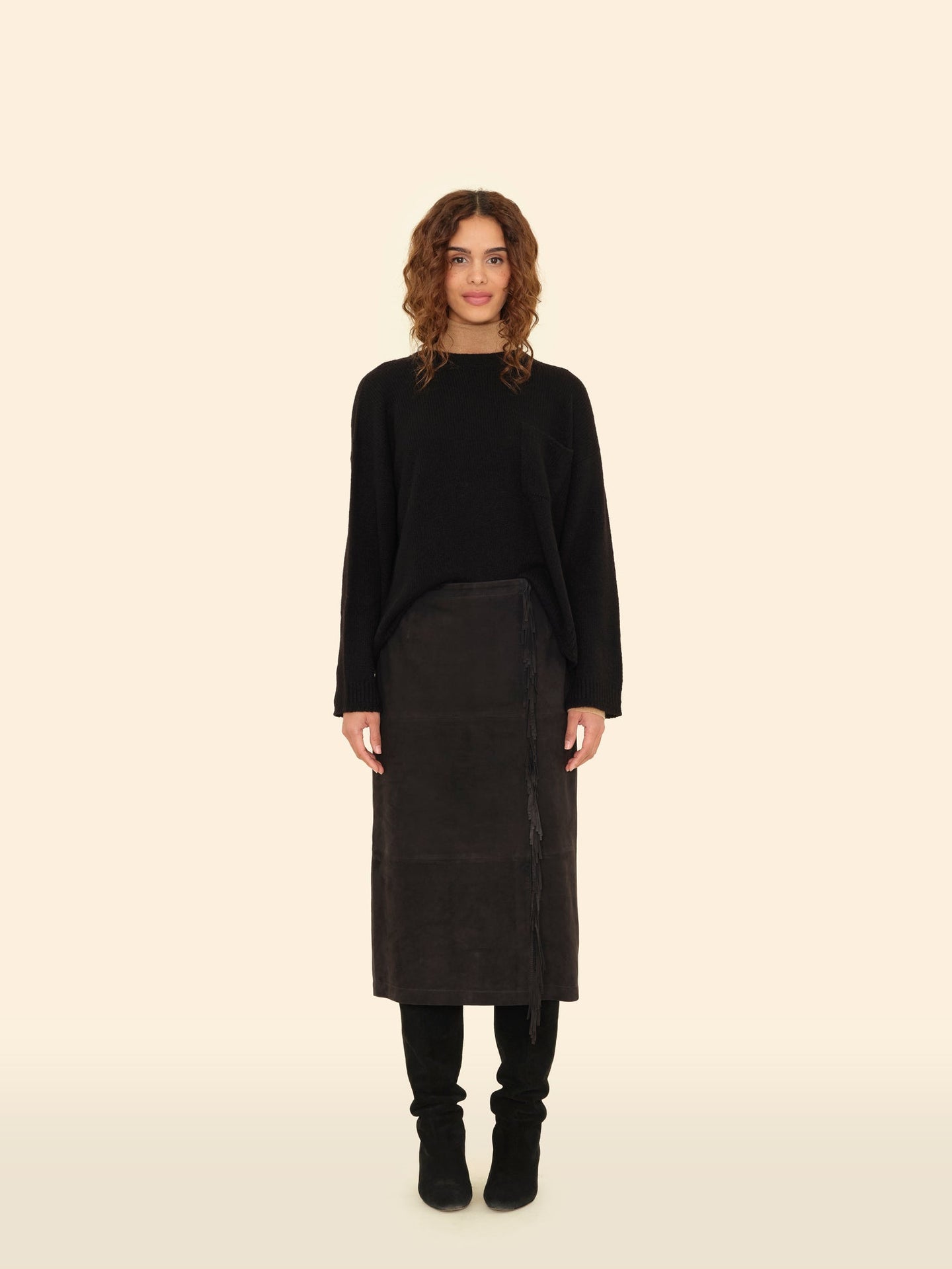 X2506 Skirt Black Bonnie Suede Skirt Black Bonnie Suede Skirt