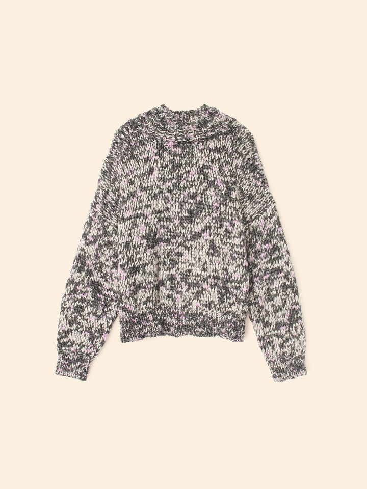 X2506 Sweater Black Melange Keyes Sweater Black Melange Keyes Sweater