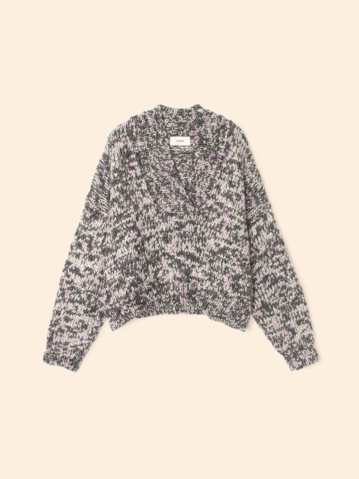 X2506 Sweater Black Melange Keyes Sweater Black Melange Keyes Sweater