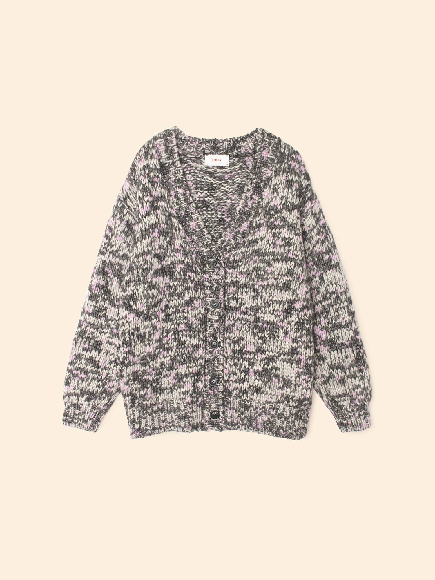 Black Melange Marvin Cardigan