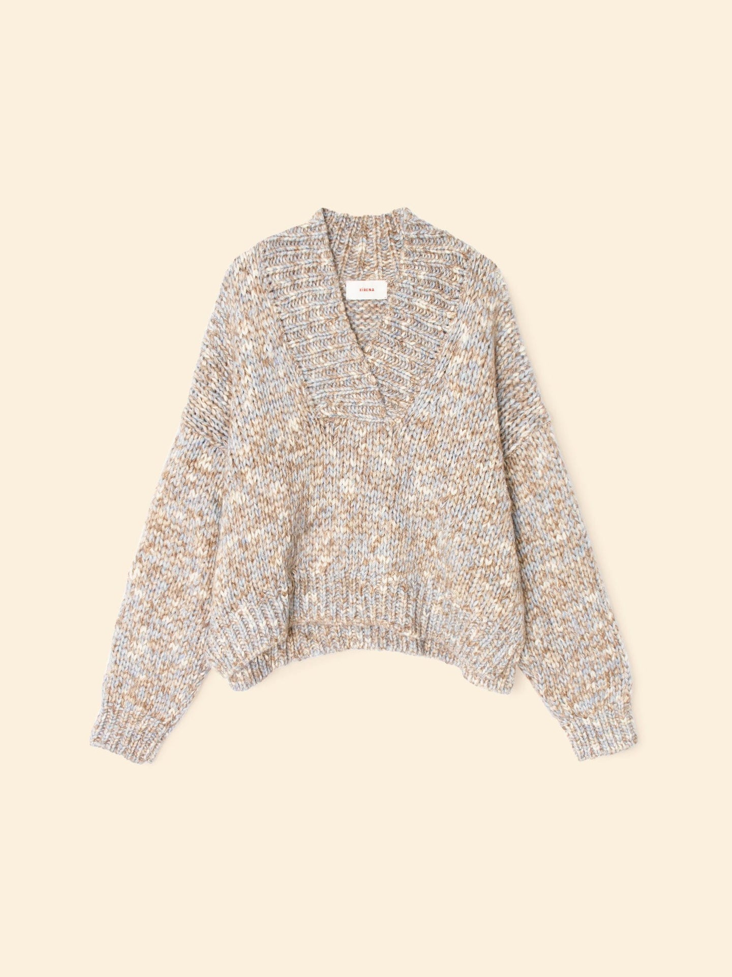 X2506 Sweater Light Blue Melange Keyes Sweater Light Blue Melange Keyes Sweater
