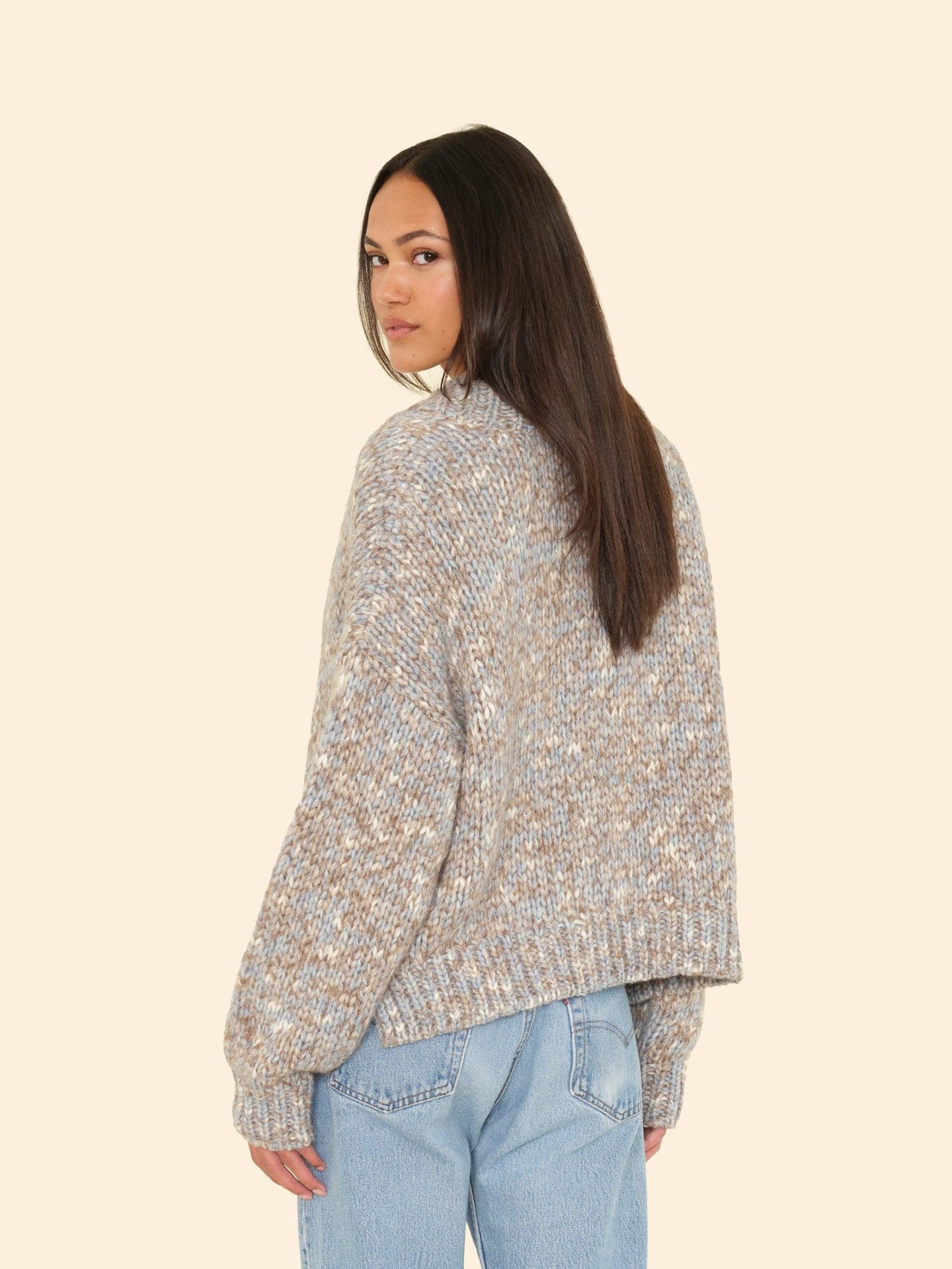 X2506 Sweater Light Blue Melange Keyes Sweater Light Blue Melange Keyes Sweater