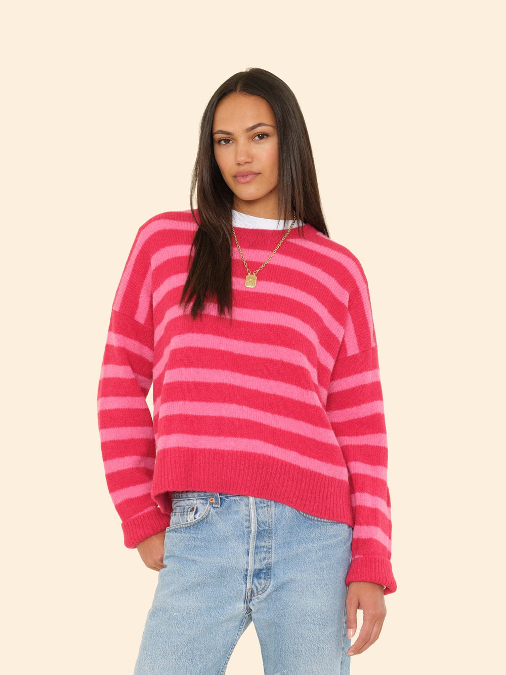 X2506 Sweater Red Rose Lela Sweater Red Rose Lela Sweater