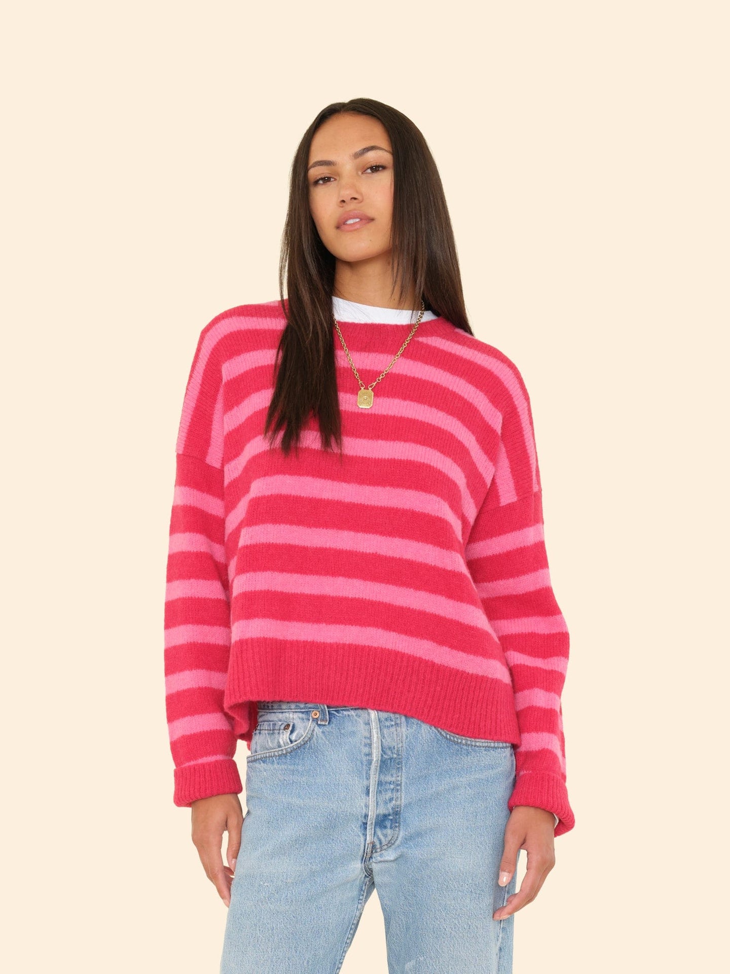 X2506 Sweater Red Rose Lela Sweater Red Rose Lela Sweater