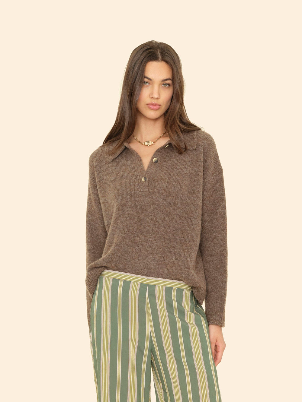 X2506 Sweater Taupe Ethan Sweater Taupe Ethan Sweater