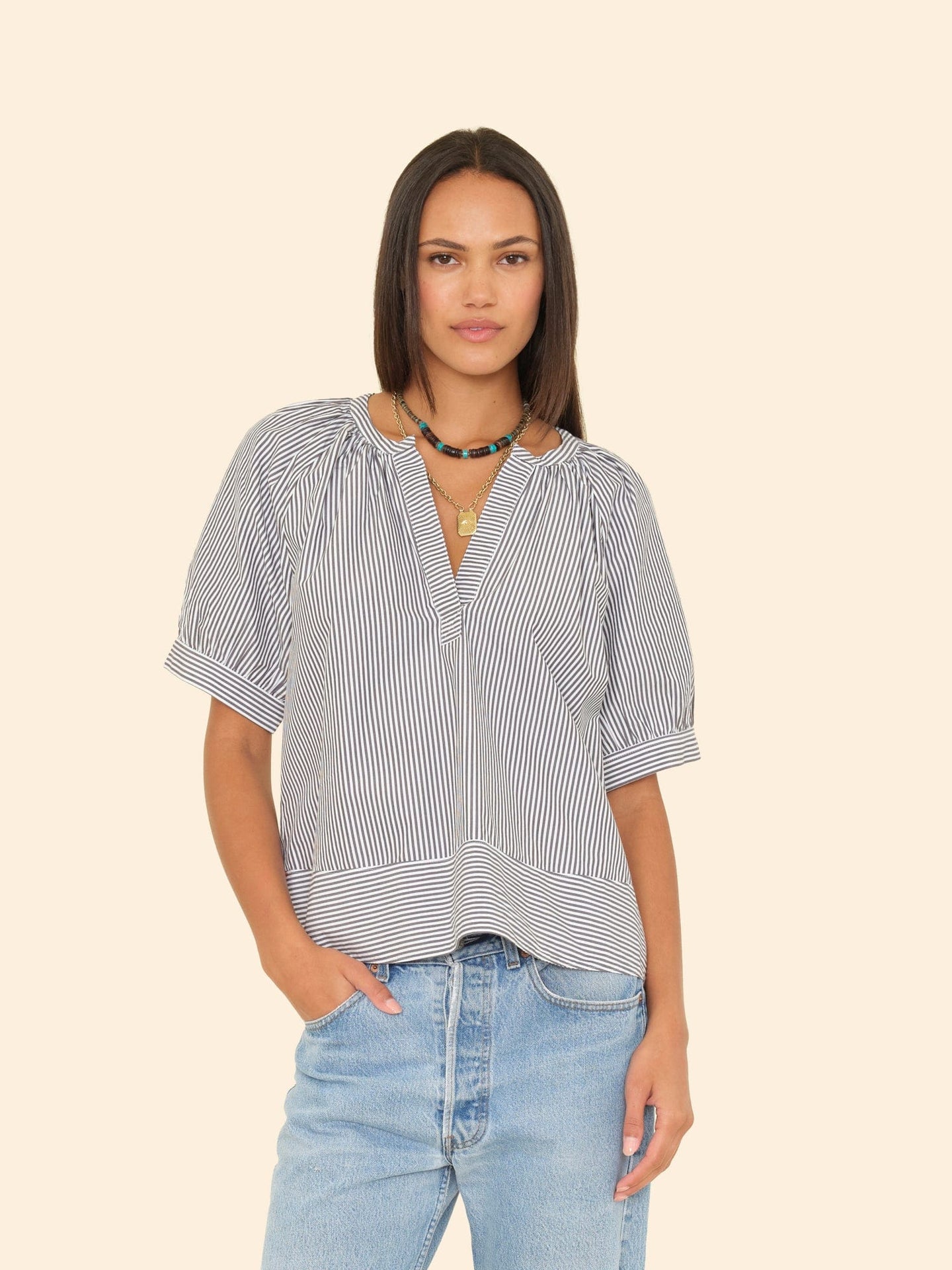 X2506 Top Slate Black Josette Top Slate Black Josette Top