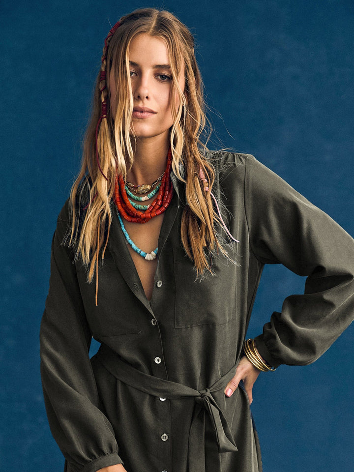 X2507 Dress Dusty Army Lawson Dress Dusty Army Lawson Dress