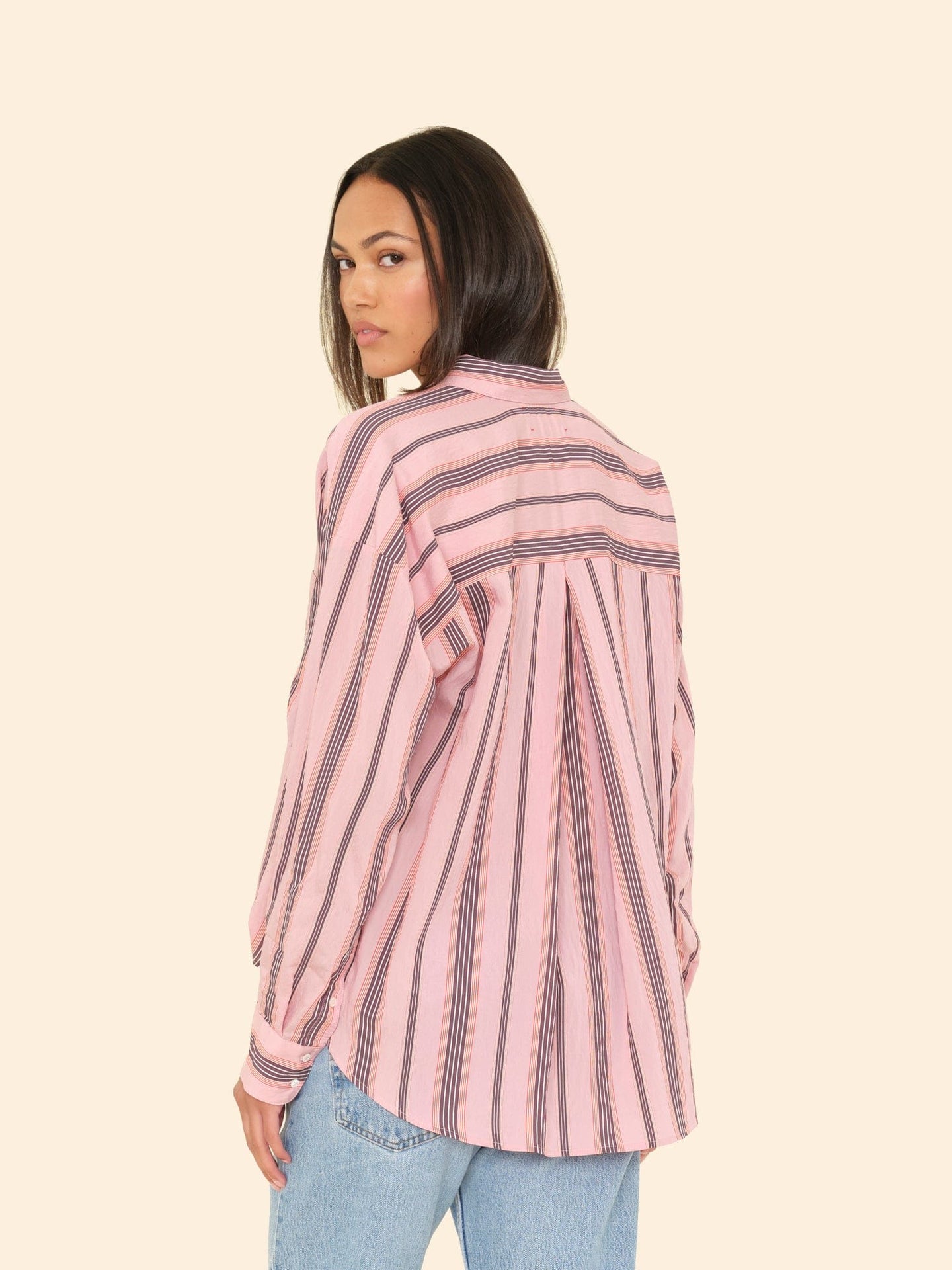 X2507 Shirt Blush Stripe Jordy Shirt Blush Stripe Jordy Shirt