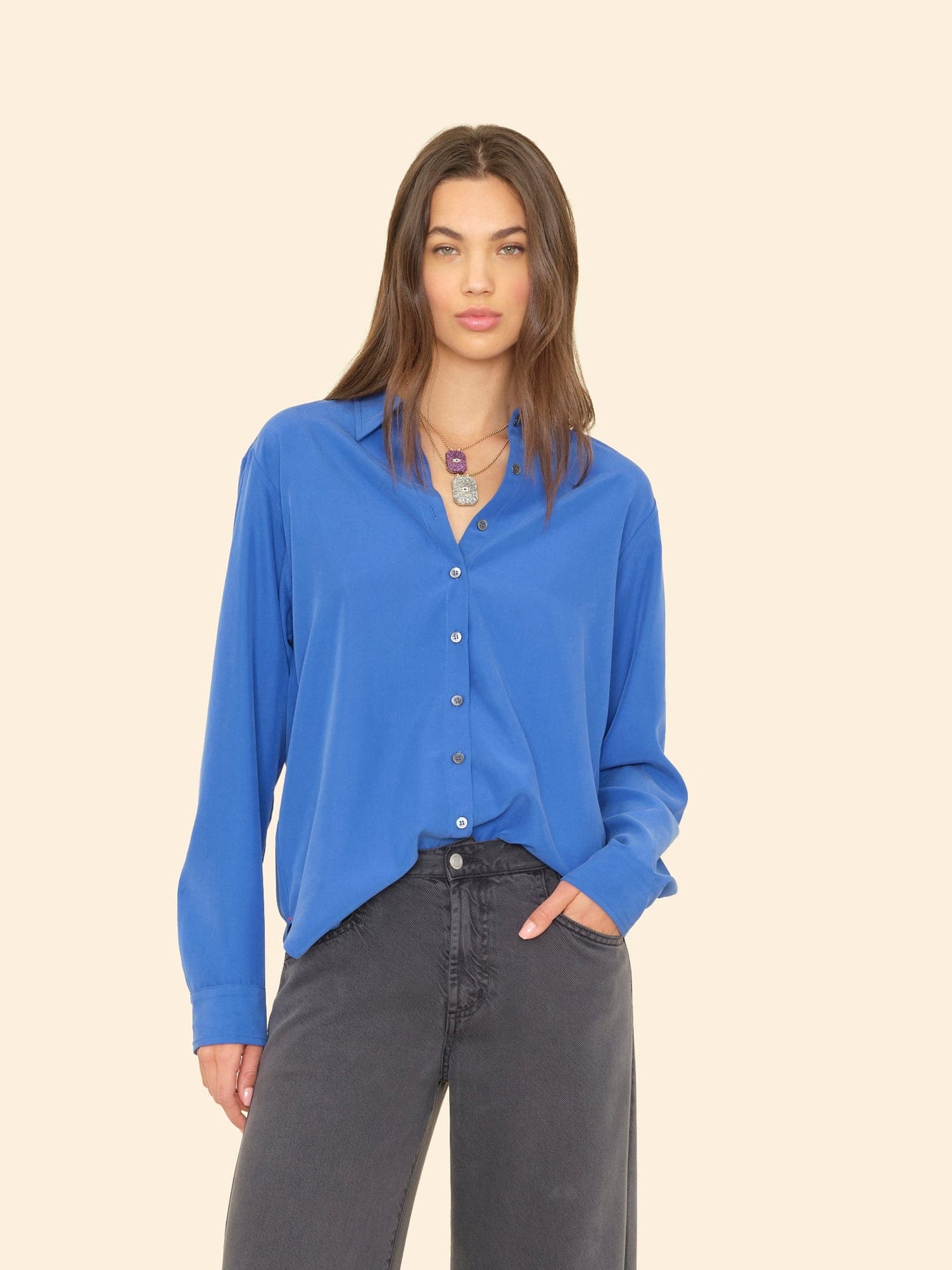 X2507 Shirt Lapis Blue Beau Modal Shirt Lapis Blue Beau Modal Shirt