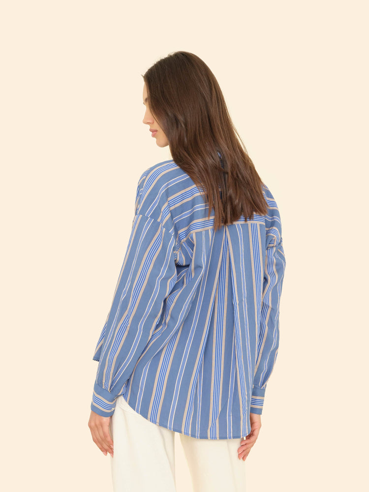 X2507 Shirt Navy Blue Stripe Jordy Shirt Navy Blue Stripe Jordy Shirt